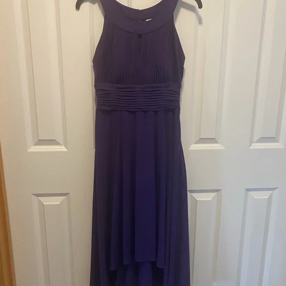Purple sleeveless high-low dress by Sangria, size 10, built-in … - Picture 7 of 12